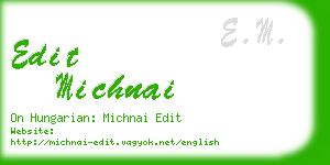 edit michnai business card